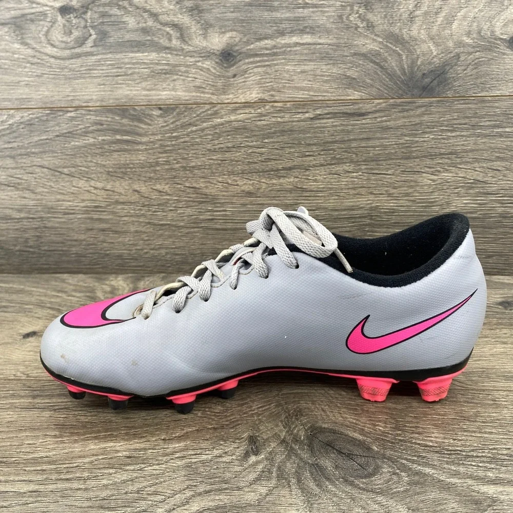 Nike Mercurial Victory V FG Soccer Cleats Womens 7.5 Grey Pink 651647-060